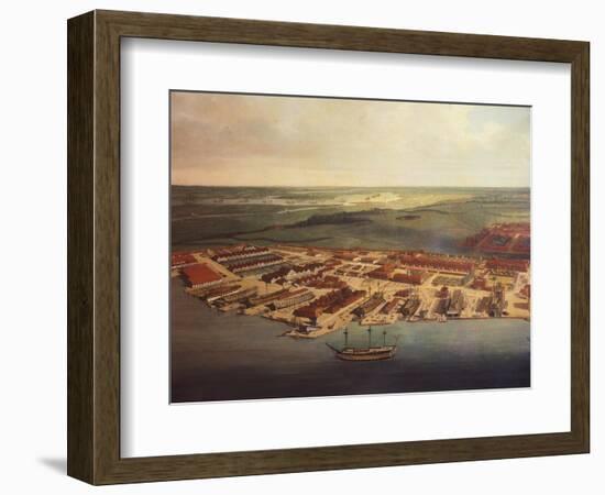 The Royal Dockyard in Chatham, by Joseph Farington, 1785-94-Joseph Farington-Framed Giclee Print