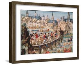 The Royal Entry Festival of Henri II (1519-59) into Rouen, 1st October 1550-French-Framed Giclee Print