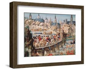 The Royal Entry Festival of Henri II (1519-59) into Rouen, 1st October 1550-French-Framed Premium Giclee Print