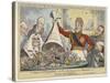 The Royal Extinguisher, or the King of Brobdingnag and the Lilliputians, 1821-George Cruikshank-Stretched Canvas