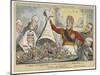 The Royal Extinguisher, or the King of Brobdingnag and the Lilliputians, 1821-George Cruikshank-Mounted Giclee Print
