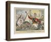 The Royal Extinguisher, or the King of Brobdingnag and the Lilliputians, 1821-George Cruikshank-Framed Giclee Print