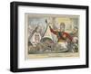 The Royal Extinguisher, or the King of Brobdingnag and the Lilliputians, 1821-George Cruikshank-Framed Giclee Print