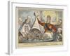 The Royal Extinguisher, or the King of Brobdingnag and the Lilliputians, 1821-George Cruikshank-Framed Giclee Print