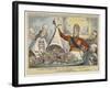 The Royal Extinguisher, or the King of Brobdingnag and the Lilliputians, 1821-George Cruikshank-Framed Giclee Print