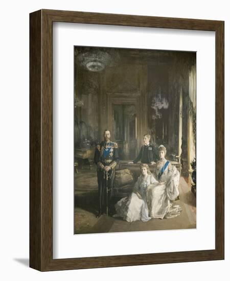 The Royal Family at Buckingham Palace, 1913-Sir John Lavery-Framed Giclee Print