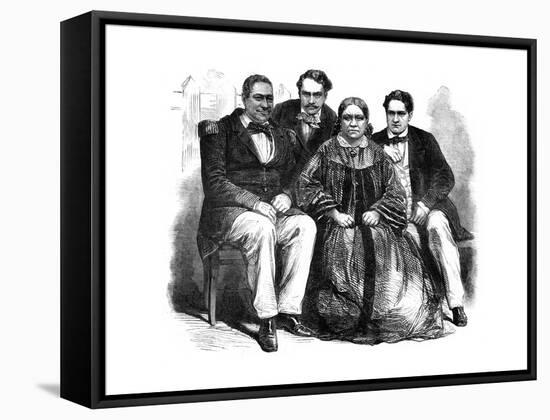 The Royal Family of Tahiti, 1864-null-Framed Stretched Canvas