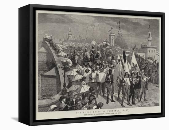 The Royal Fetes at Florence, Italy-Robert Barnes-Framed Stretched Canvas