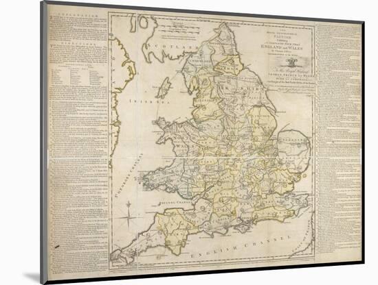 The Royal Geographical Pastime, Exhibiting a Complete Tour Thro' England and Wales, London, 1770-Thomas Jefferys-Mounted Giclee Print