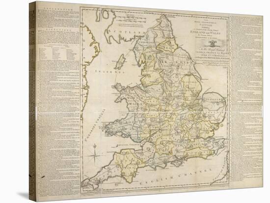 The Royal Geographical Pastime, Exhibiting a Complete Tour Thro' England and Wales, London, 1770-Thomas Jefferys-Stretched Canvas