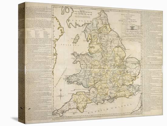 The Royal Geographical Pastime, Exhibiting a Complete Tour Thro' England and Wales, London, 1770-Thomas Jefferys-Stretched Canvas