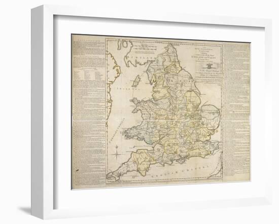 The Royal Geographical Pastime, Exhibiting a Complete Tour Thro' England and Wales, London, 1770-Thomas Jefferys-Framed Giclee Print