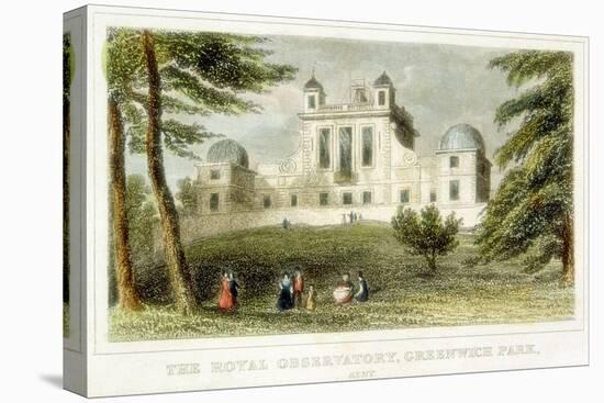 The Royal Greenwich Observatory, Flamsteed House, Greenwich Park, London, C1835-null-Stretched Canvas