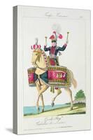 The Royal Guard: a Kettledrummer of the Lancers, Plate from French Troops-null-Stretched Canvas