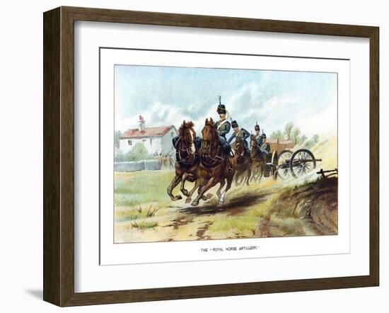 The Royal Horse Artillery, C1890-Geoffrey Douglas Giles-Framed Giclee Print