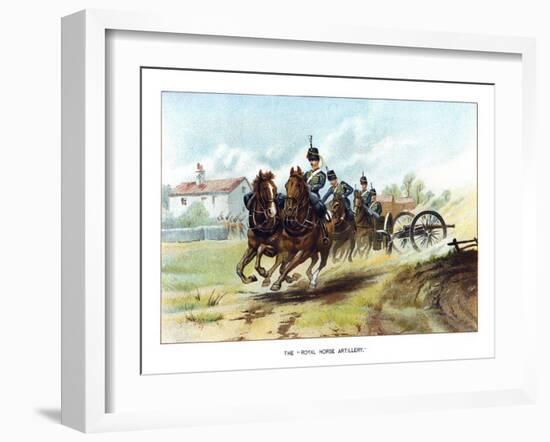 The Royal Horse Artillery, C1890-Geoffrey Douglas Giles-Framed Giclee Print