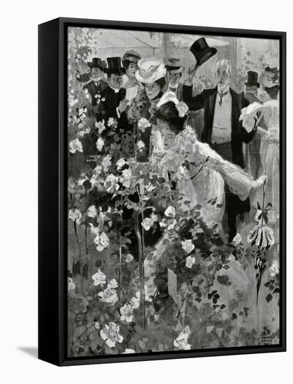 The Royal Horticultural Society's Show in the Temple Gardens-Frank Craig-Framed Stretched Canvas