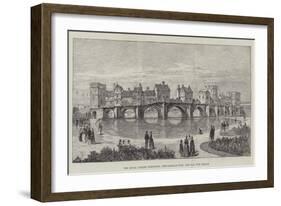 The Royal Jubilee Exhibition, Newcastle-On-Tyne, the Old Tyne Bridge-Thomas Harrington Wilson-Framed Giclee Print