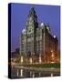 The Royal Liver Building Is a Grade I Listed Building Located in Liverpool, England, Pier Head-David Bank-Stretched Canvas
