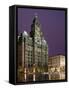 The Royal Liver Building Is a Grade I Listed Building Located in Liverpool, England, Pier Head-David Bank-Framed Stretched Canvas