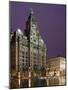 The Royal Liver Building Is a Grade I Listed Building Located in Liverpool, England, Pier Head-David Bank-Mounted Photographic Print