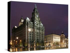 The Royal Liver Building Is a Grade I Listed Building Located in Liverpool, England, Pier Head-David Bank-Stretched Canvas