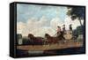 The Royal Mail Coach, Chelmsford to London, 1799-John Cordrey-Framed Stretched Canvas