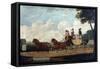 The Royal Mail Coach, Chelmsford to London, 1799-John Cordrey-Framed Stretched Canvas