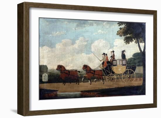 The Royal Mail Coach, Chelmsford to London, 1799-John Cordrey-Framed Giclee Print
