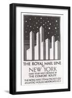 The Royal Mail Line to New York, c.1925-Horace Taylor-Framed Giclee Print