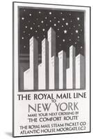 The Royal Mail Line to New York, c.1925-Horace Taylor-Mounted Giclee Print