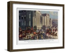 The Royal Mails at London General Post Office, 1830-R Reeves-Framed Giclee Print
