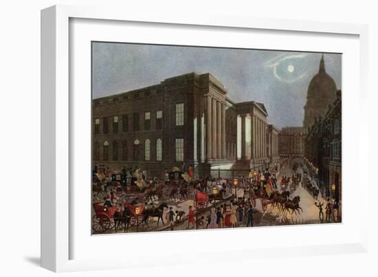 The Royal Mails Starting from the General Post Office, London, 1830-R Reeves-Framed Giclee Print