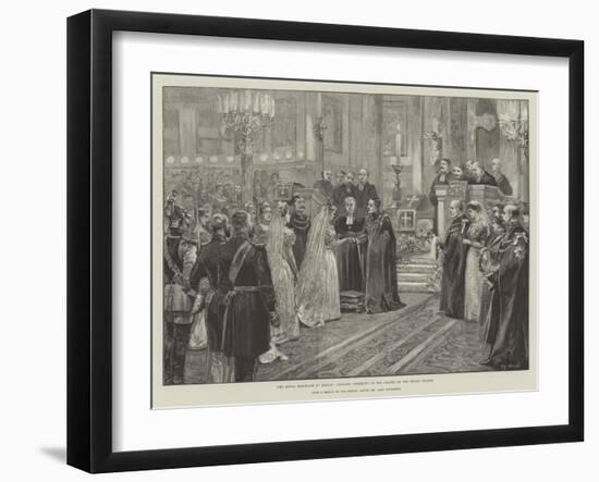 The Royal Marriage at Berlin, Wedding Ceremony in the Chapel of the Royal Palace-William Heysham Overend-Framed Giclee Print