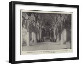 The Royal Marriage at Coburg, the Interior of the Chapel Arranged for the Wedding-null-Framed Giclee Print