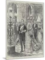 The Royal Marriage at the Chateau D'Eu, Wedding Party Leaving the Chapel and Crossing the Hall-null-Mounted Giclee Print