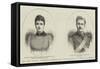 The Royal Marriage in Portugal, Celebrated 22 May 1886, Portraits of the Bride and Bridegroom-null-Framed Stretched Canvas