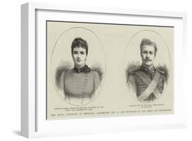 The Royal Marriage in Portugal, Celebrated 22 May 1886, Portraits of the Bride and Bridegroom-null-Framed Giclee Print