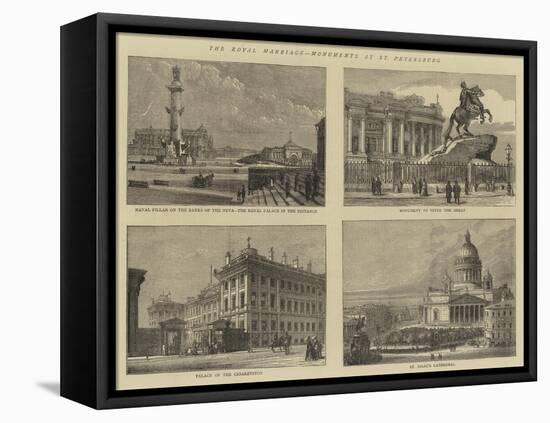 The Royal Marriage, Monuments at St Petersburg-null-Framed Stretched Canvas