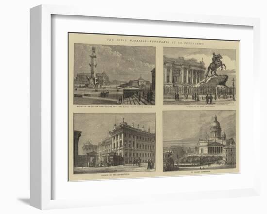 The Royal Marriage, Monuments at St Petersburg-null-Framed Giclee Print