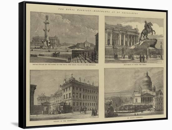 The Royal Marriage, Monuments at St Petersburg-null-Framed Stretched Canvas