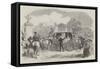 The Royal Marriage, the Prince and Princess Leaving Buckingham Palace for Windsor-null-Framed Stretched Canvas