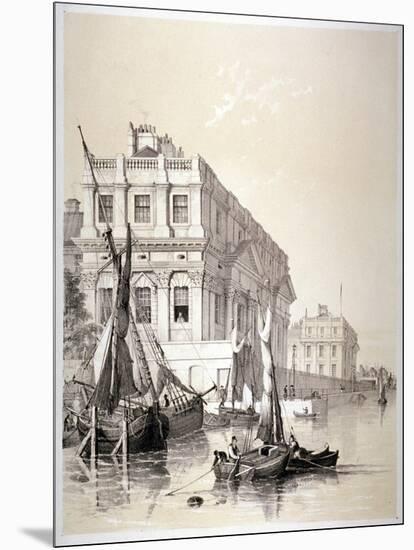 The Royal Naval Hospital, Greenwich, London, 1838-Edmund Patten-Mounted Giclee Print