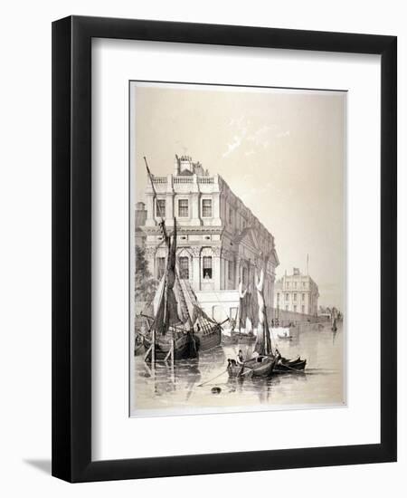 The Royal Naval Hospital, Greenwich, London, 1838-Edmund Patten-Framed Giclee Print