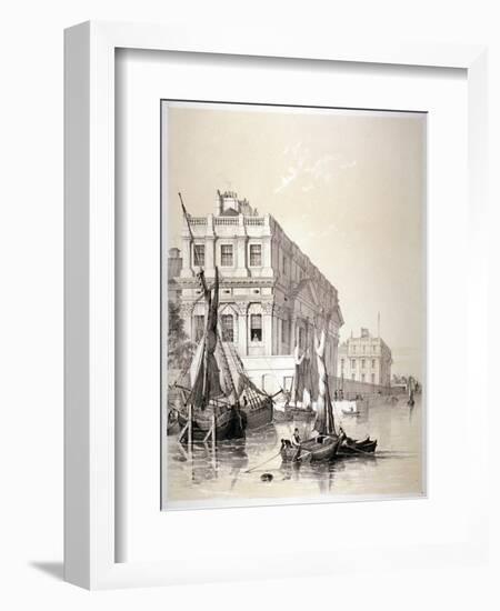 The Royal Naval Hospital, Greenwich, London, 1838-Edmund Patten-Framed Giclee Print