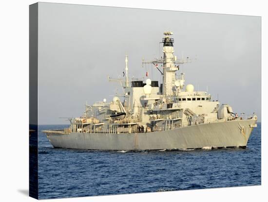 The Royal Navy Frigate HMS Monmouth Transits the Atlantic Ocean-Stocktrek Images-Stretched Canvas