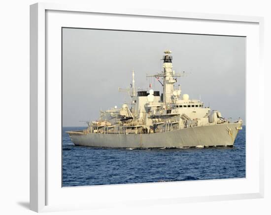 The Royal Navy Frigate HMS Monmouth Transits the Atlantic Ocean-Stocktrek Images-Framed Photographic Print