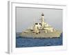 The Royal Navy Frigate HMS Monmouth Transits the Atlantic Ocean-Stocktrek Images-Framed Photographic Print