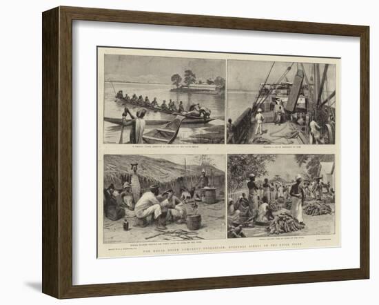 The Royal Niger Company's Expedition, Everyday Scenes on the River Niger-Charles Joseph Staniland-Framed Giclee Print