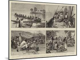 The Royal Niger Company's Expedition, Everyday Scenes on the River Niger-Charles Joseph Staniland-Mounted Giclee Print